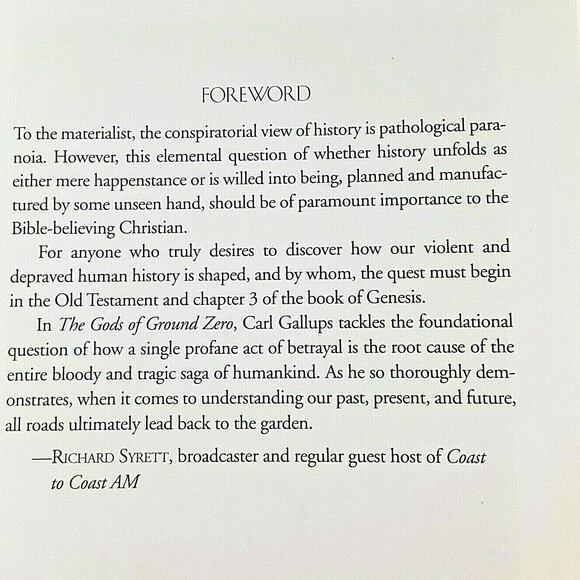 Gods of Ground Zero Edens Secrets Prophecy Christian Book Study Truth C. Gallups - Picture 7 of 9